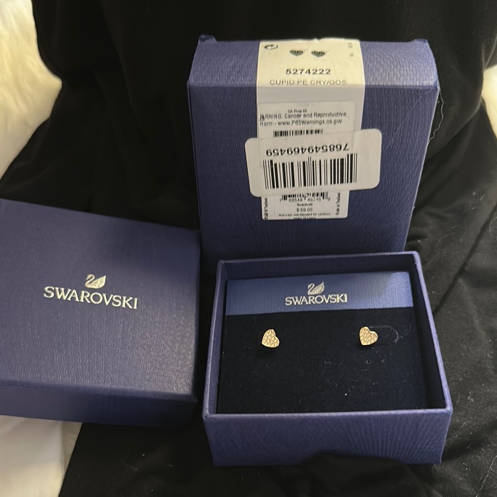 Swarovski Gold Crystal Earrings